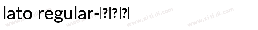 lato regular字体转换